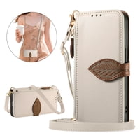 Funda Tipo Cartera Foxdock Para Samsung Galaxy S26 Ultra Con Ranuras Para Tarjetas, Soporte Y Cremallera - Pulsera Larga Blanco