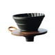 thumbnail image 4 of Gotero de café de silicona, filtros de café, embudo de café, soporte de filtro de café de silicona para Camping, cafetería, oficina, hogar, cocina Negro, 4 of 5