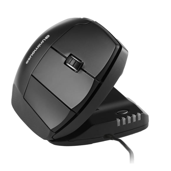 Ratón vertical con contorno de ratón Unimouse, ergonómico, con cable, 6 botones