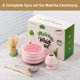 thumbnail image 2 of Tazón de cerámica Matcha YumiPlus Peach Pink de 450 ml con caño, 2 of 3