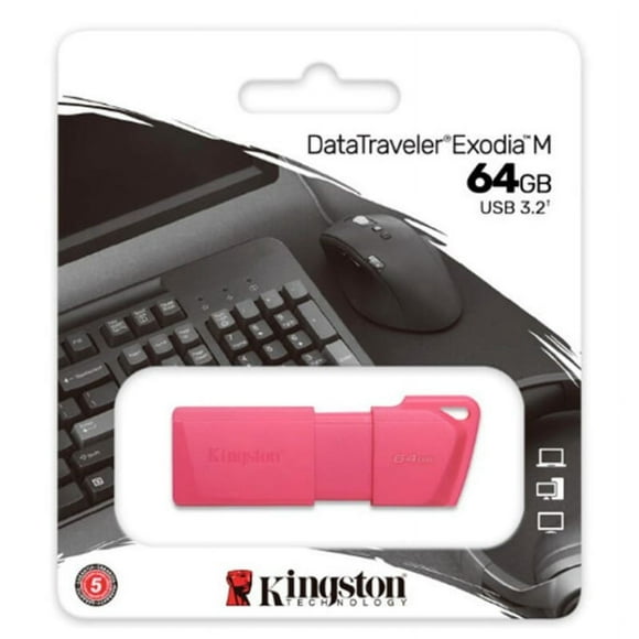 Pendrive Kingston USB 3.2 64GB Rosado DTXM NEON