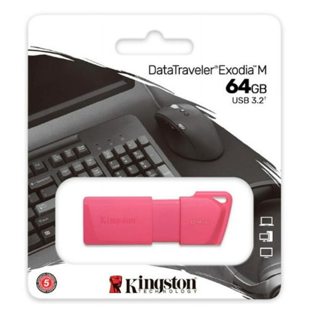 Pendrive Kingston USB 3.2 64GB Rosado DTXM NEON