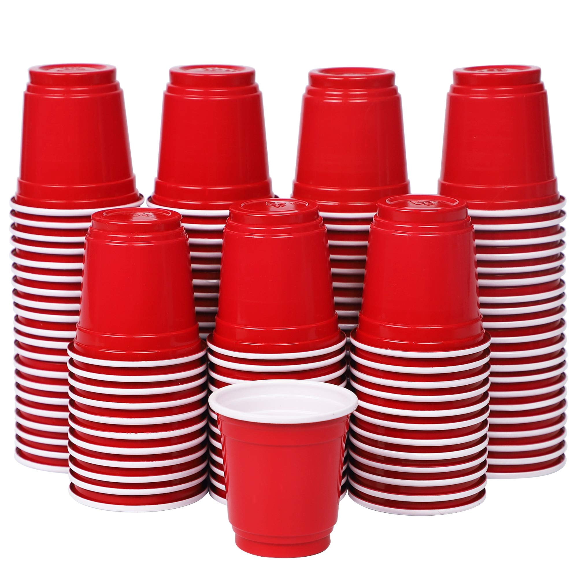 Vasos Desechables De Plástico Zcaukya, 120 Unidades, 60 Ml, Color Rojo, Para Fiestas