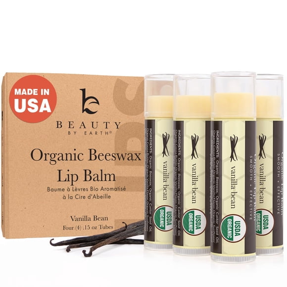 Bálsamo labial Beauty by Earth Organic Beeswax Vanilla