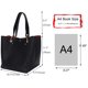 thumbnail image 2 of Bolso de mano Sqlp, tamaño grande, de diseño para mujer, color negro, 2 of 7