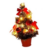 Magideal - De Navidad De Mesa Con Luces, Miniárbol De Navidad Artesanal, Decoración Del Hogar, Adorno Navideño Para Oficina, Año Nuevo, Navidad Interior 20 Luces 30Cm