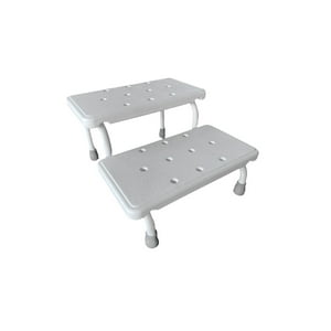 Maxcare - Escabel Dos Peldaños Metal/Plástico Blanco