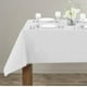 thumbnail image 2 of Mantel rectangular de poliéster con aspecto de lino, impermeable, antiarrugas y antimanchas, 140 x 220 cm, color blanco, 2 of 5