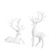 thumbnail image 5 of Par de estatuas de resina de alce, esculturas de renos, decoración del Día de San Valentín, figuras de animales, figuras de ciervos para estantería y Blanco, 5 of 5