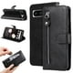 thumbnail image 1 of Funda con Cremallera para Google Pixel 7A , Carcasa Cartera de Cuero PU con Soporte y Tarjetero, 1 of 6