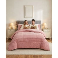 Todo Para El Hogar - Plumón Acanalado 2 Plazas + Fundas ""Renueva Tu Dormitorio Con Estilo Y Comodidad""