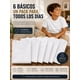thumbnail image 2 of Pack 6 Poleras De Niños Cuello 100% Algodon Cuello Redondo Blanco 4 Lisa, 2 of 3