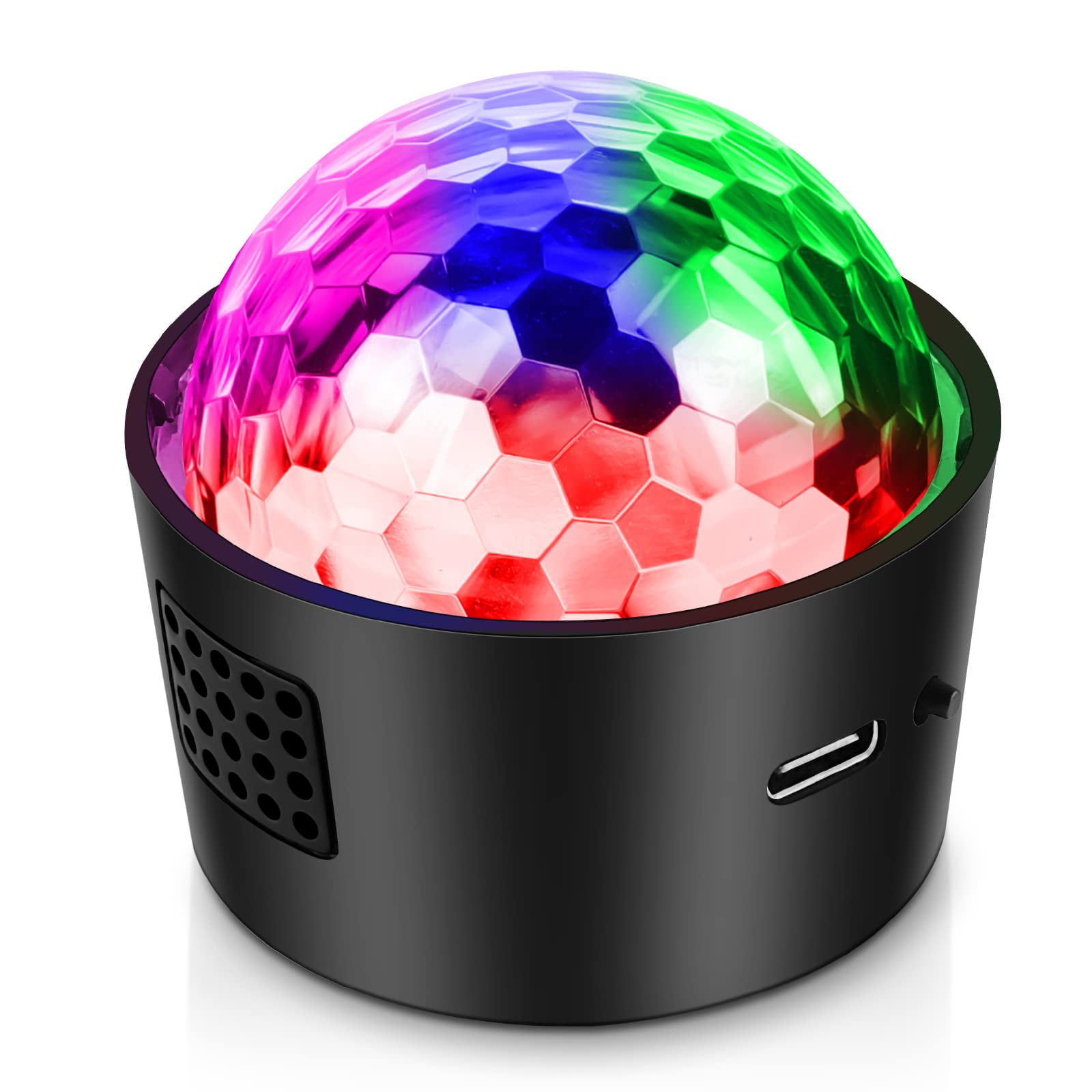 Lámpara De Discoteca Wiwreenm Mini Recargable Con Control De Sonido