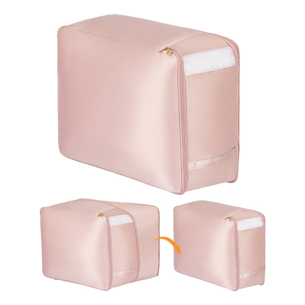 1 Paquete de Almacenamiento de Ropa, Bolsa de Almacenamiento Visible, Bolsa de Mudanza para Organizar Dormitorio, Organizadores de Armario y Almacenamiento con Asas Rosa 20.5*16.5*19.7in