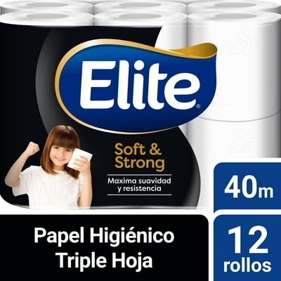 Papel Higiénico Soft & Strong Triple Hoja 40 M 12 Un Elite