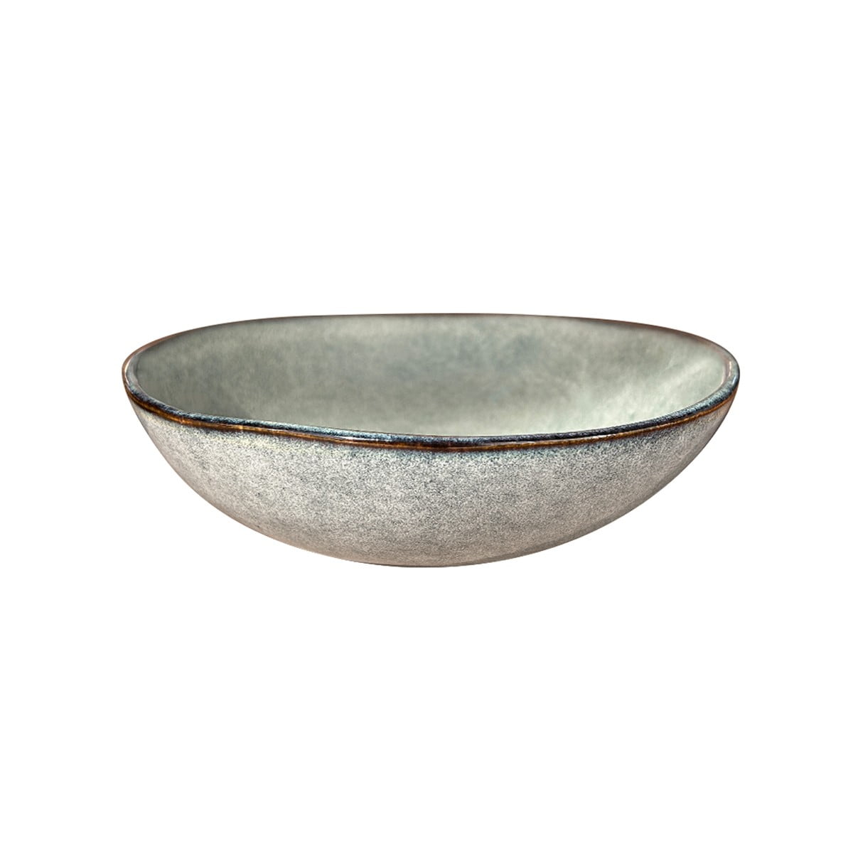 Mova - Set 6 Bowl Redondo Ceramica 18x5 Cm Gris Linea Laos
