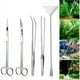 thumbnail image 1 of Juego de herramientas de acero inoxidable para acuario de cebada, pinzas, tijeras y accesorios para acuario, kit de inicio para peces., 1 of 6