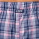 thumbnail image 4 of Pantalones cortos para dormir IZOD, corte relajado, estampado de popelina azul y rosa a cuadros, 4 of 5