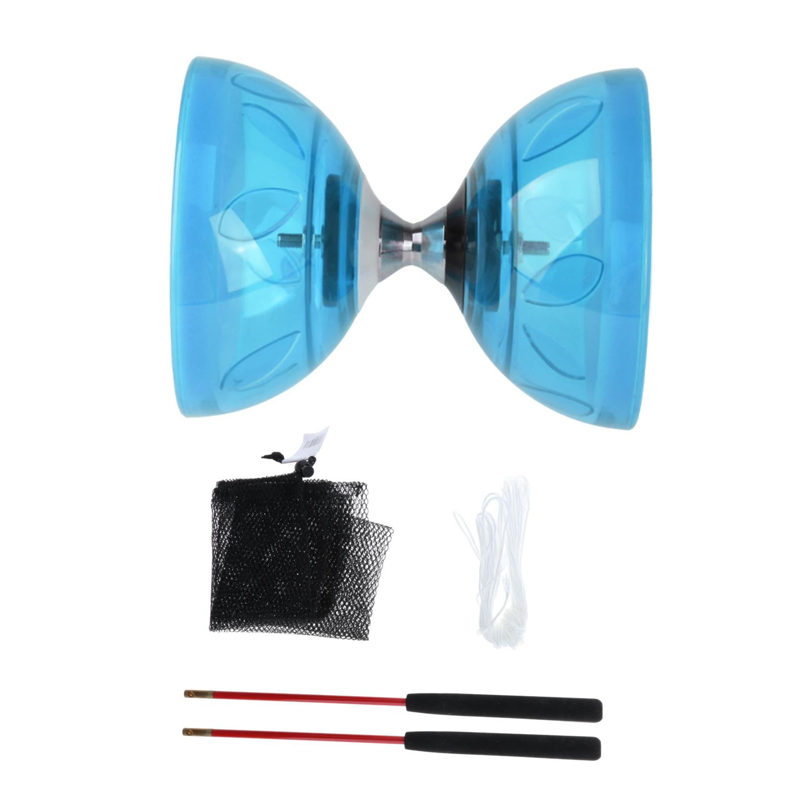 Magideal - Juego De Diábolo Chino, Divertido Juguete Clásico De Malabarismo De Dos Cabezas Con Palos Y Cuerdas Para Adultos Y Niños. L Azul
