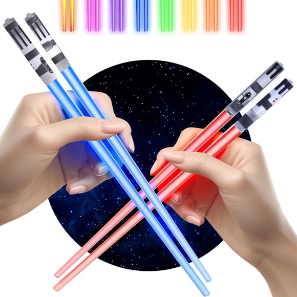 Palillos ChopSabers con Luz LED de Sable de Luz 2 Pares