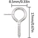 thumbnail image 3 of 100 tornillos de ojo de acero inoxidable de 0,67 pulgadas, tornillos resistentes, tornillos con ganchos de ojo, pernos de ojo, tornillos con ganchos de ojo, 3 of 4