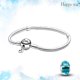 thumbnail image 3 of Pulsera HappyStar de cadena serpiente de plata de ley 925 para mujer, 3 of 7