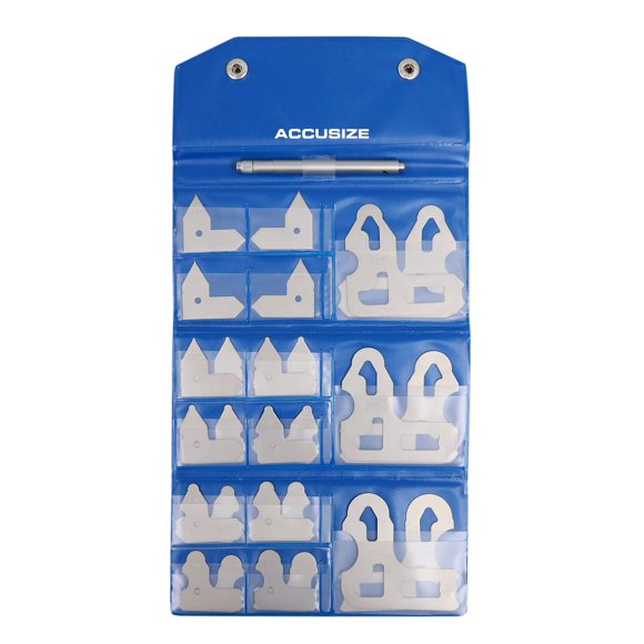 Juego de medidores de radio Accusize Industrial Tools, 26 unidades, 0,25 a 12,7 mm