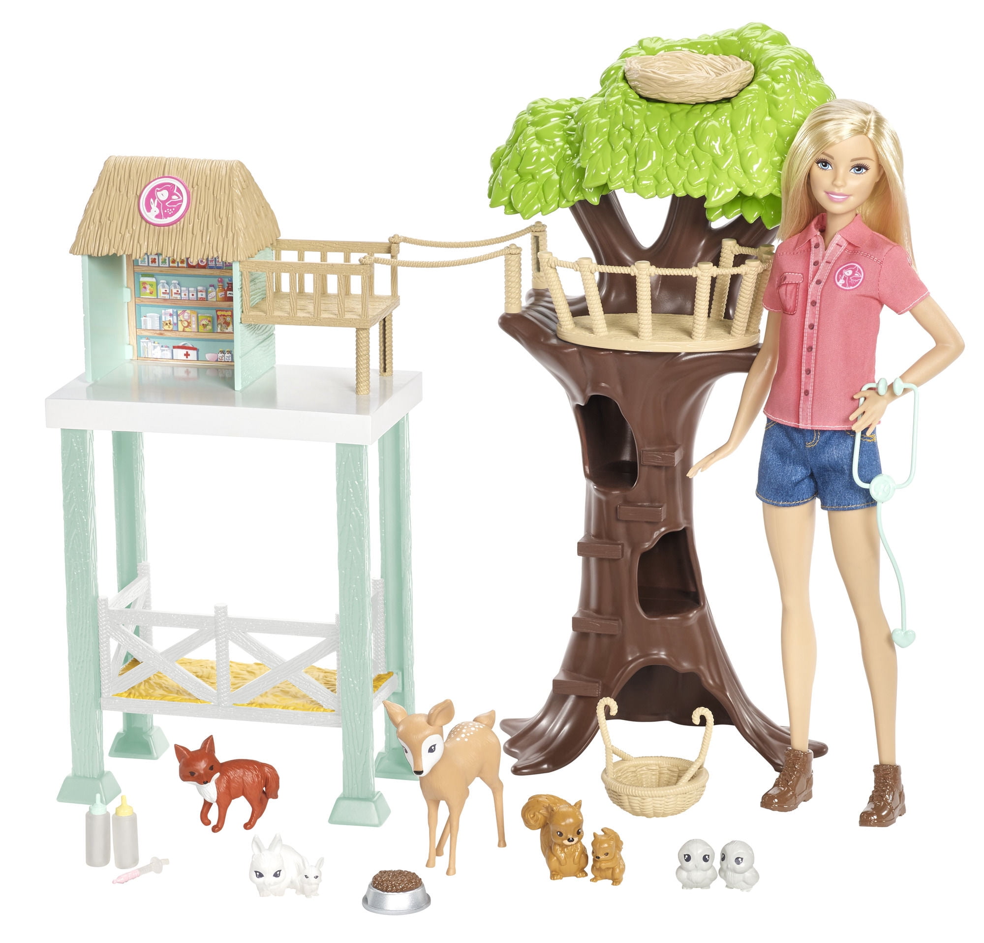 Set de Juego Barbie Profesiones Set Rescate de Animalitos con Muneca 3+