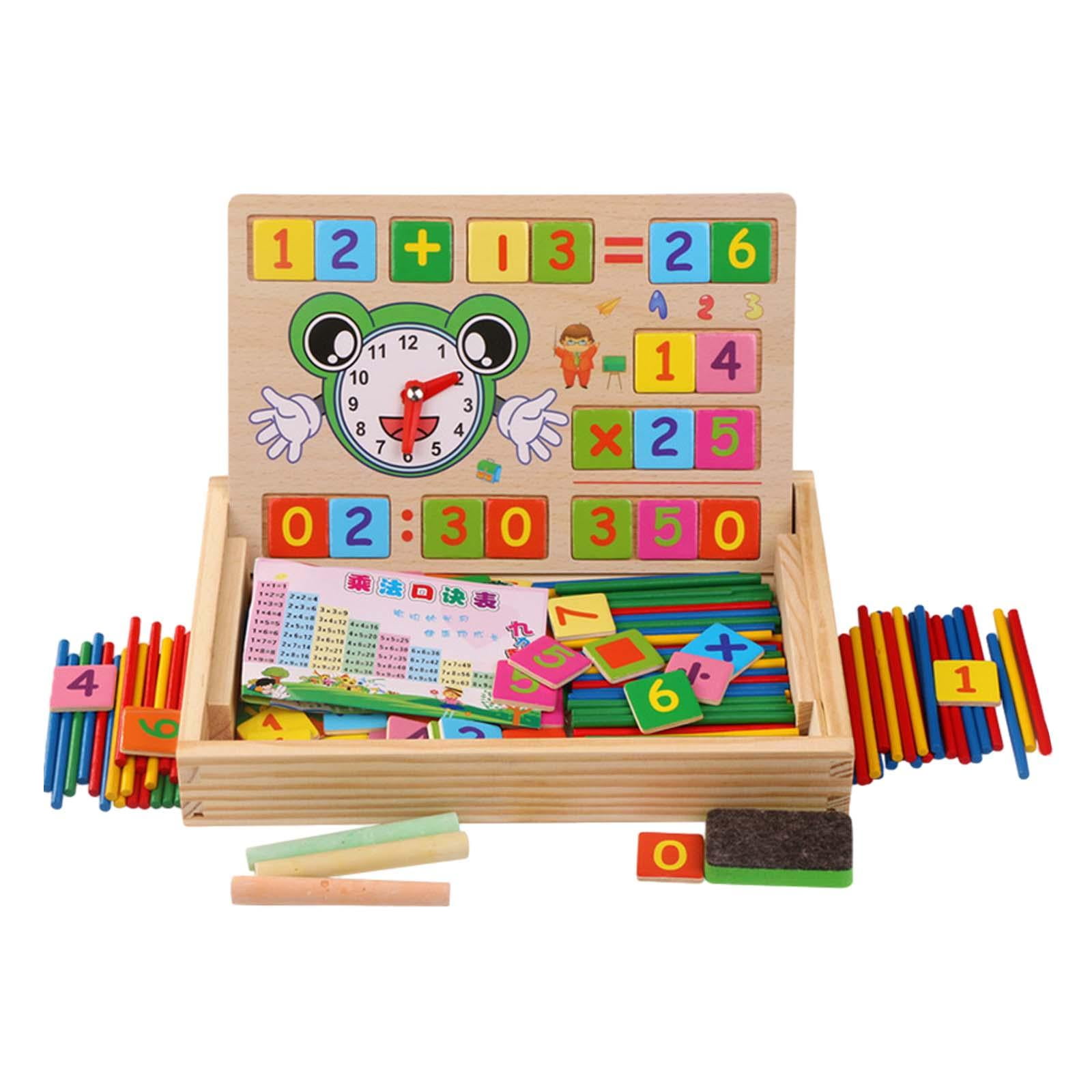 Bothyi - Juguetes De Madera Juegos De Matemáticas Contando Juguetes División Suma Bloques De Madera Número