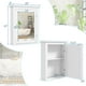 thumbnail image 3 of Botiquín COSTWAY con espejo, estante de 5 posiciones, blanco, 3 of 3