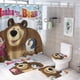 thumbnail image 1 of Masha y el oso-theme 4-Piece Shower Curtain Set with Rugs, Waterproof Bathroom Decor Set Includes Bath Mat, U-Shaped Rug, Toilet Lid Cover and Curtain with Hooks, 1 of 6