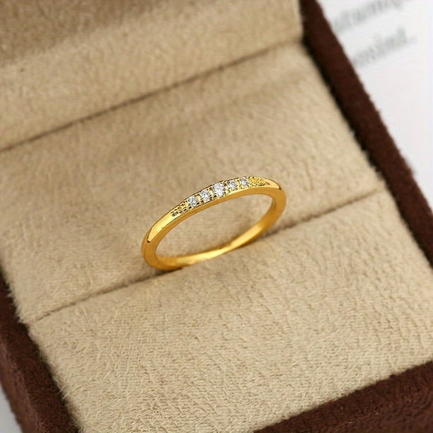 Elegant Zircon Inlaid Finger Ring - Perfect for Parties and Special Occasions