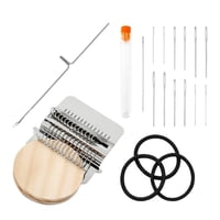 Bothyi - Herramienta De Tejido De Telar Tipo Speedweve Con Zurcido De Disco De Madera Para Coser Plata