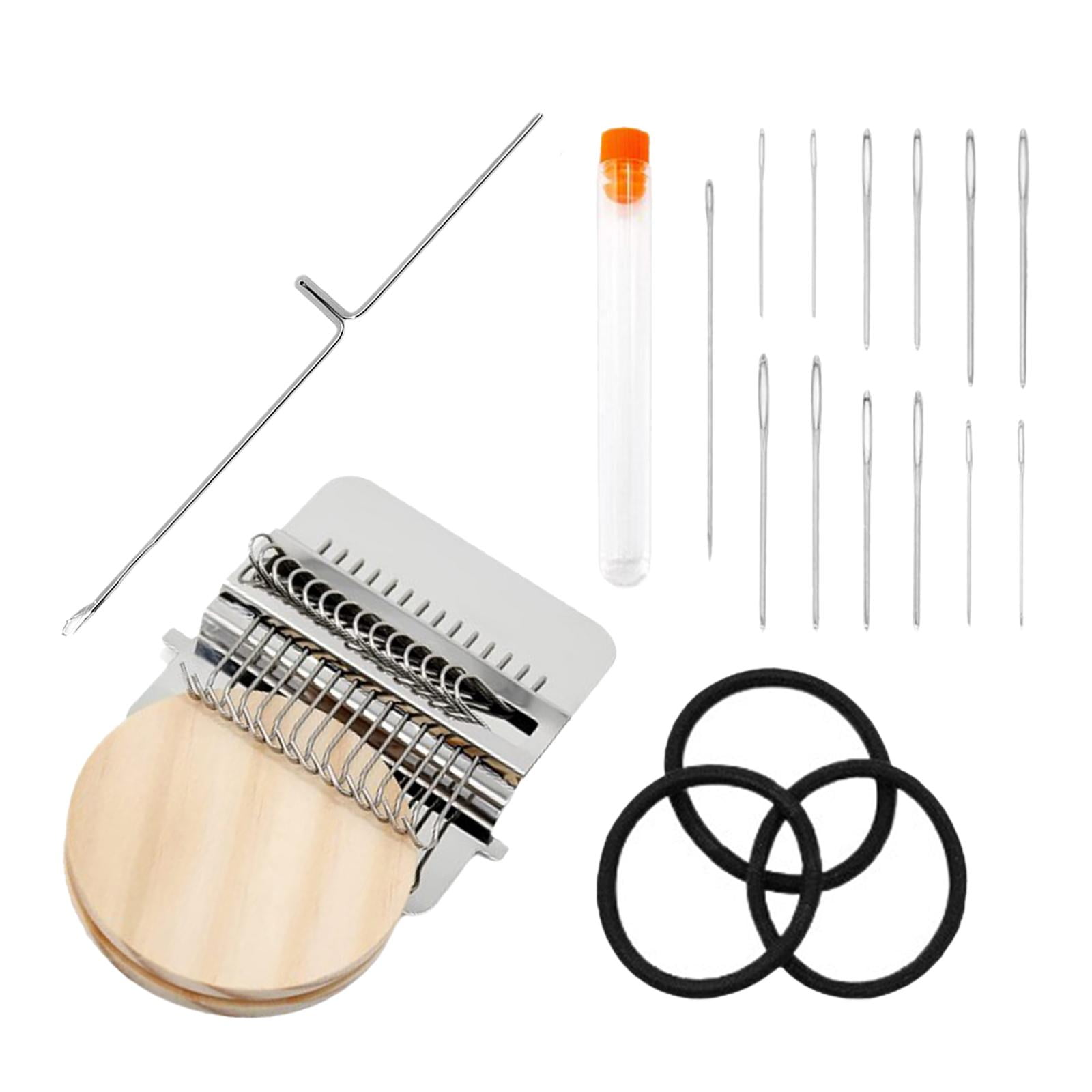 Bothyi - Herramienta De Tejido De Telar Tipo Speedweve Con Zurcido De Disco De Madera Para Coser Plata