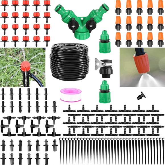 Kit De Riego Sistema Automatico Goteo O Aspersor 40m 158pcs