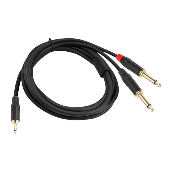 3.5 mm a 6.35 mm 1/4 Y Splitter Cable Audio Cable Cable estereo Y Splitter Cable Adaptador Estereo para el teléfono de la computadora portátil , 100cm 100 cm