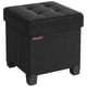 thumbnail image 1 of Reposapiés Storage Ottoman SONGMICS, tamaño pequeño, 38 x 38 x 40 cm, color negro oscuro, 1 of 7
