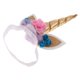thumbnail image 2 of Unicornio Cuerno Oído Flor Diadema Cosplay Hairband Para Ni?os Fiesta De Oro, 2 of 5