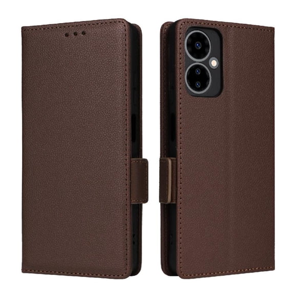 Funda Cartera para Boost Mobile Celero 5G 2024 Tapa Flip con Ranuras y Soporte Marrón