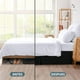 thumbnail image 3 of Faldon Cama 2 Plazas Negro Liso Elasticados Premium Aura Zeus, 3 of 8