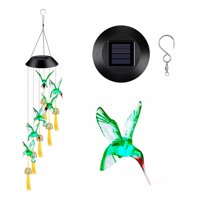 Genérico - Lámpara Solar Carillón Viento Led Colibri Lau