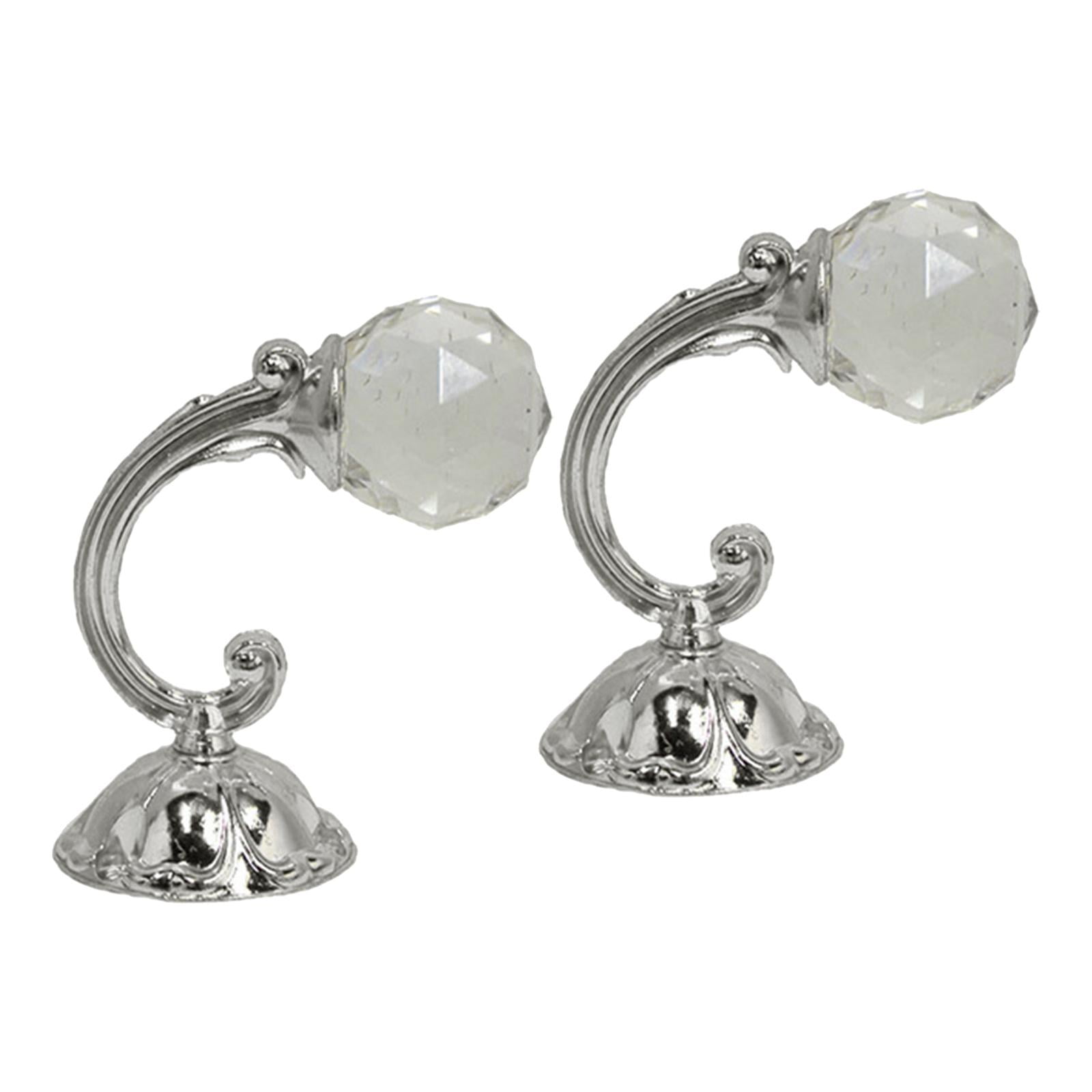 Magideal - De Sujeción Para Cortina De Cristal, Soporte Decorativo Para Cortina, Soporte Para Ventana De Oficina, Dormitorio, Decoración De Cortinas Plata