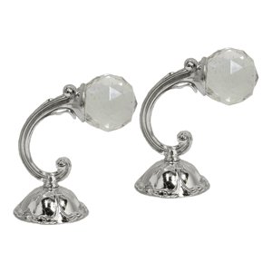 Magideal - De Sujeción Para Cortina De Cristal, Soporte Decorativo Para Cortina, Soporte Para Ventana De Oficina, Dormitorio, Decoración De Cortinas Plata