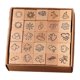 thumbnail image 1 of 25x Mini Sellos Manualidades Sellos De Madera De Bricolaje Para Pintar Diario De Diario Feliz Planificador Clima, 1 of 5