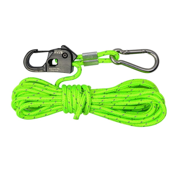 Cuerda guía para tienda de campaña de 4mm, regulador automático de bloqueo automático de aleación de aluminio duradero para dosel de jardinería, tiend Verde