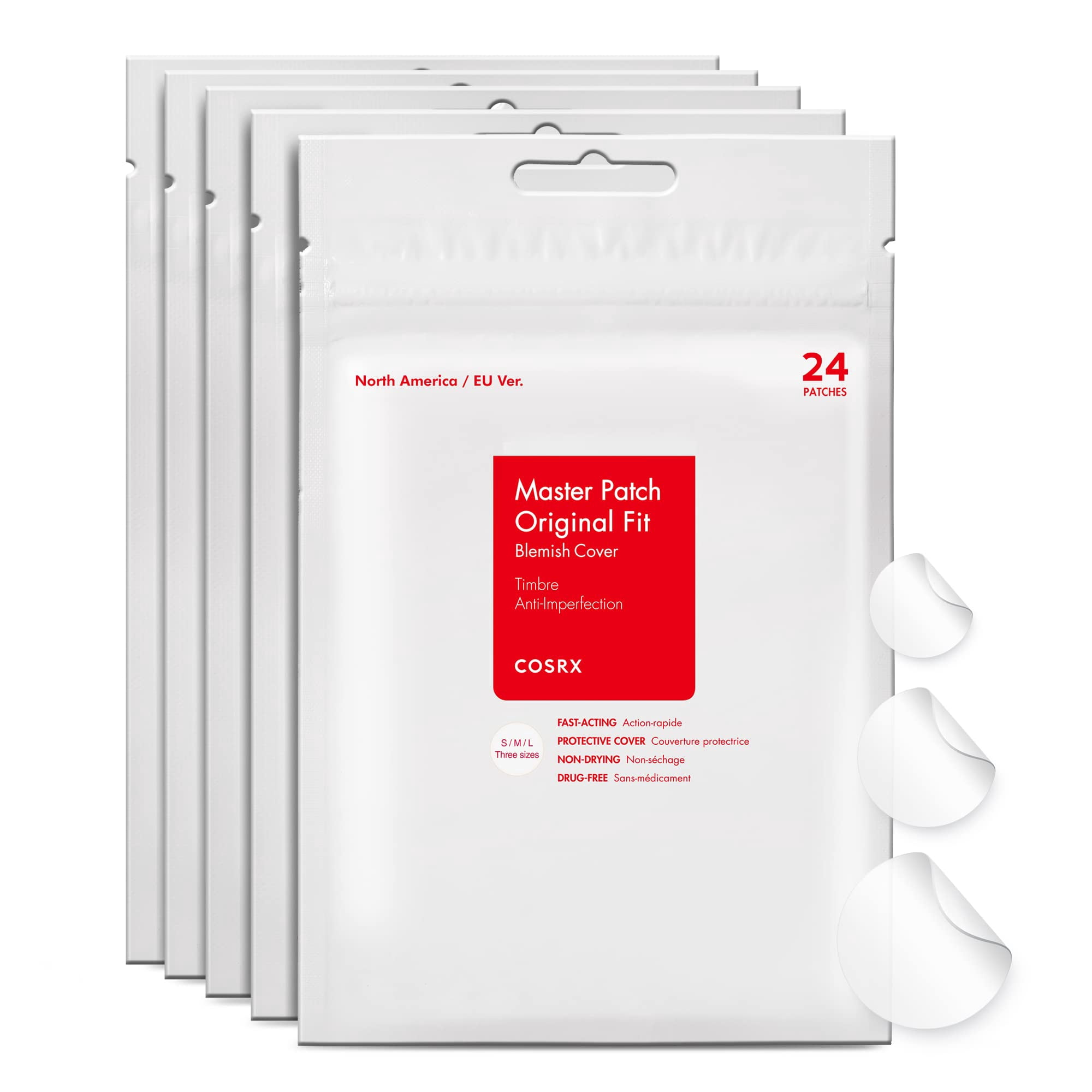 Pimple Patch Cosrx, Hidrocoloide Absorbente De Acné, Original, 3 Tamaños