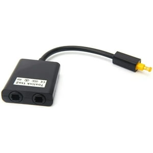 Genérico - Splitter Optico Fibra Toslink Digital 1 En 2 Salida De Audio