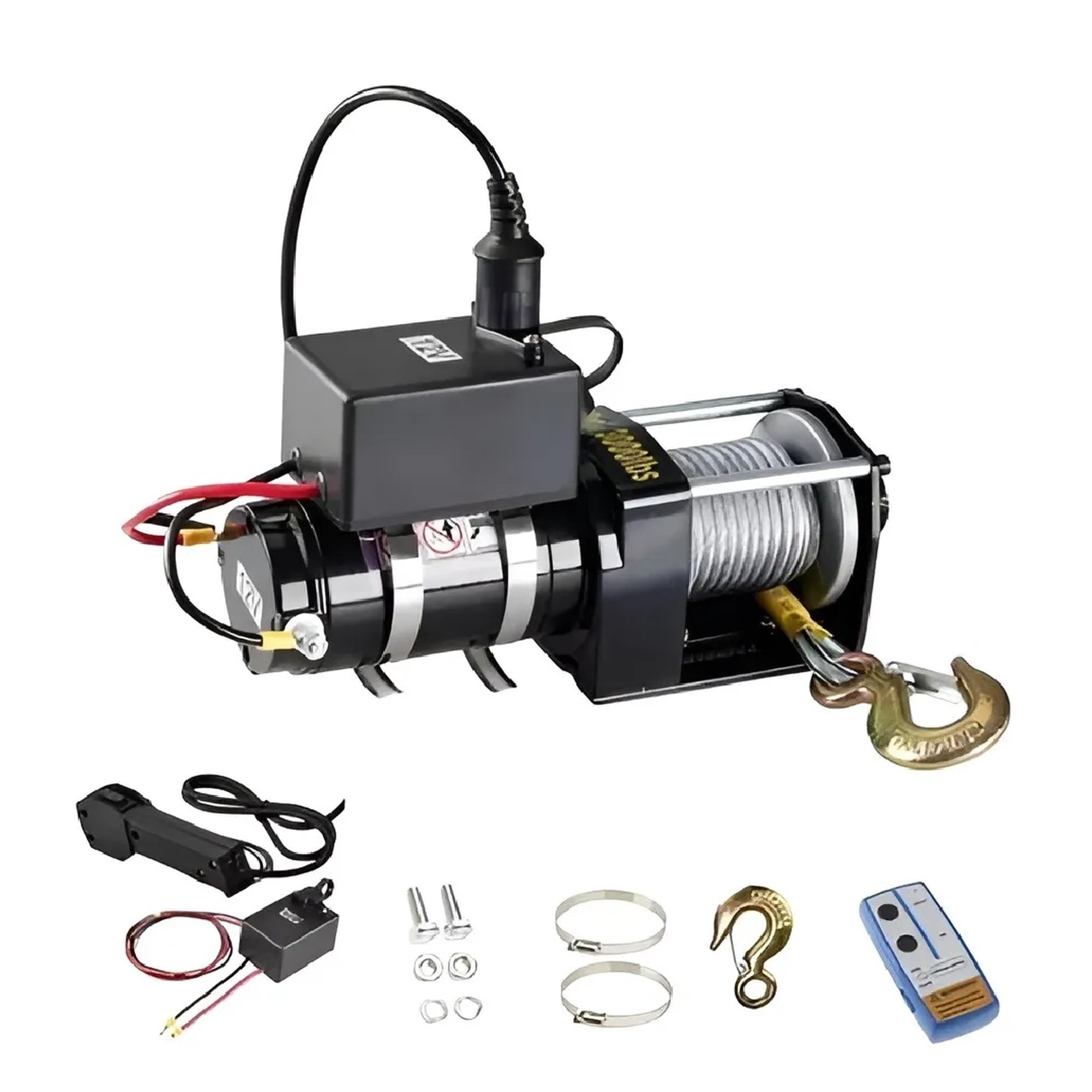 Eoland - Winche Electrico 3000 Lbs Control Remoto Inalambrico Winche Electrico Con Control
