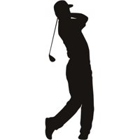 Rienda Libre Graphics - Decomural Golfer Swing Golf Ws-15350