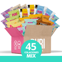 Puri Snacks - Pack Colaciones Mensuales Puri - 45 Mix Dulce Y Salado